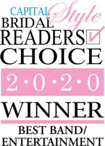 Capital Style Bridal Readers Choice 2020 Winner badge for Best Band/Entertainment.